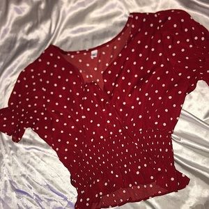 Red pocka dot shirt